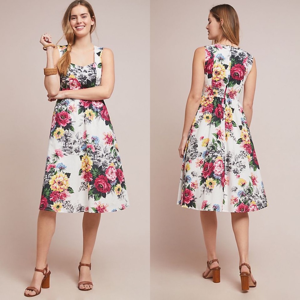 Anthropologie - Amelia floral midi dress